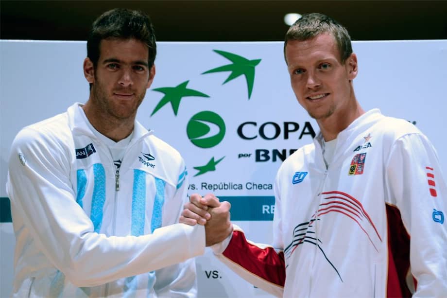 Juan Martín Del Potro y Tomas Berdych, listos para ir en busca de la final de la Davis / AFP