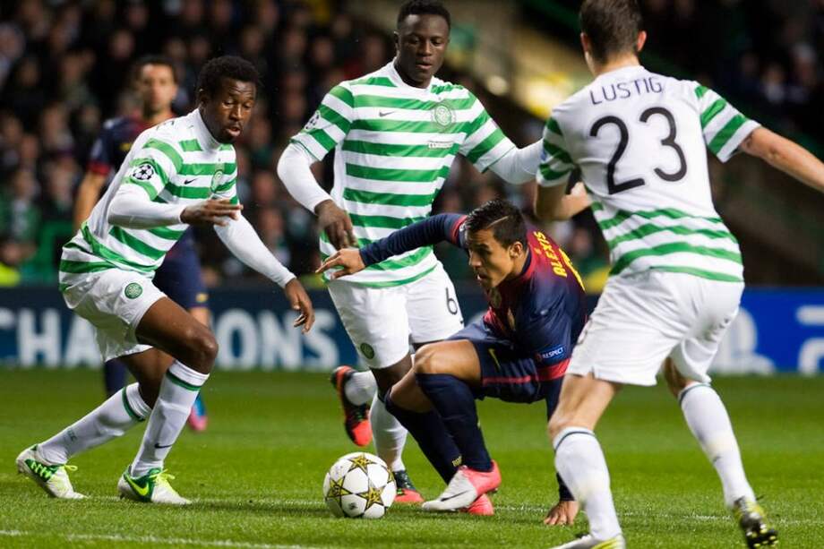¿Cómo se deben marcar a los jugadores del Barcelona? Celtic dio cátedra en el Celtic Park. Foto: AFP