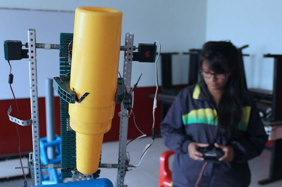 La función del robot es acomodar objetos en el menor tiempo posible. /Laura Dulce Romero