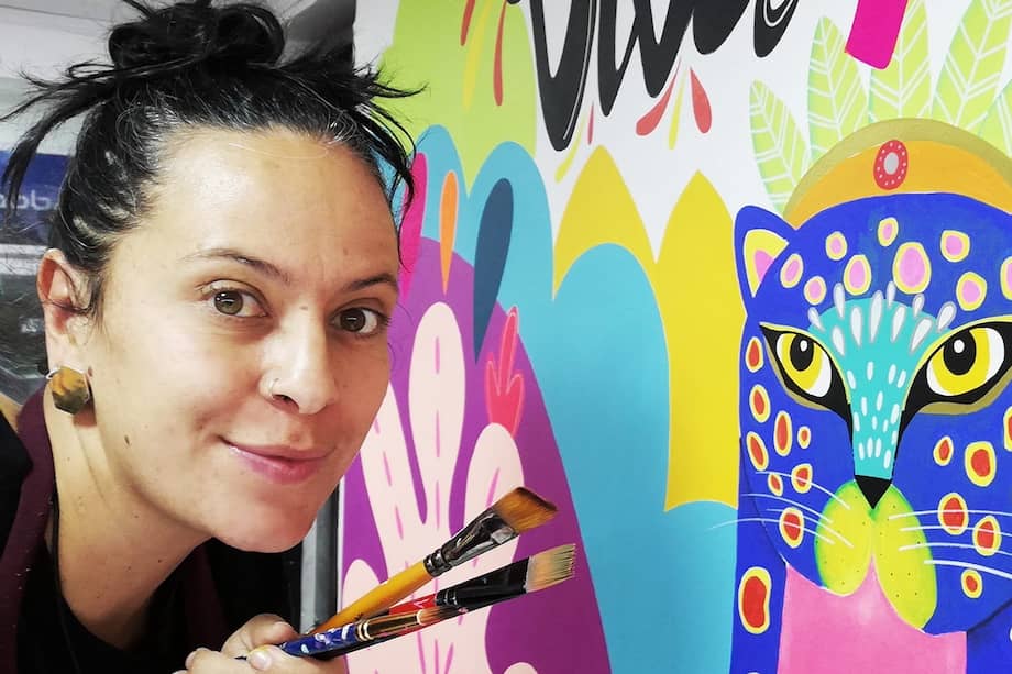 Ella es Michelle Trujillo, la emprendedora que le da vida a espacios a través del arte, la imaginación y el color.