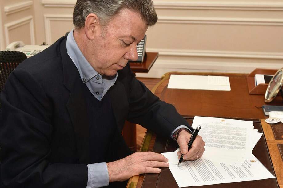 El presidente Juan Manuel Santos. / EFE