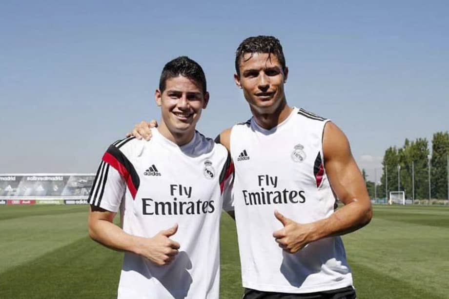 James y Cristiano Ronaldo se entrenaron por primera vez en Madrid