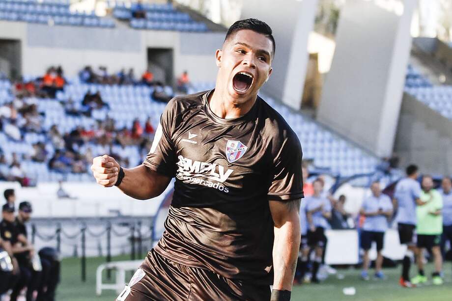 Juan Camilo Hernández es la revelación de la Liga española de segunda división. Ha marcado 10 goles en 15 partidos. / @SDHuesca