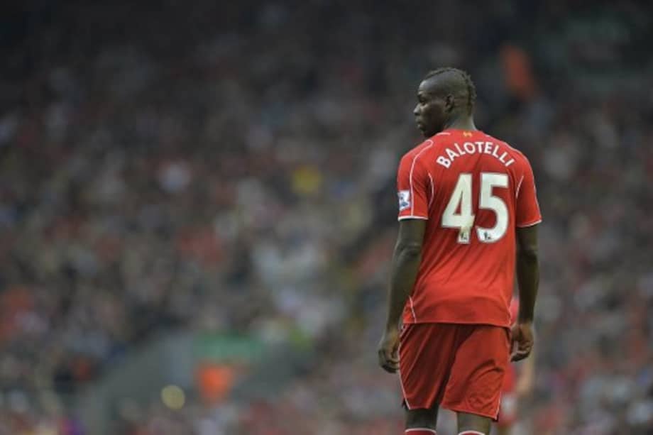 Mario Balotelli, delantero del Liverpool. Foto: AFP