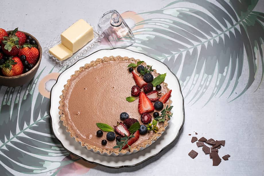 Tartaleta de crema de coco y cacao. / Foto: cortesía.