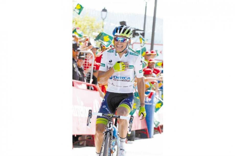Esteban Chaves alcanzó su segunda victoria en la Vuelta a España 2015. / AFP