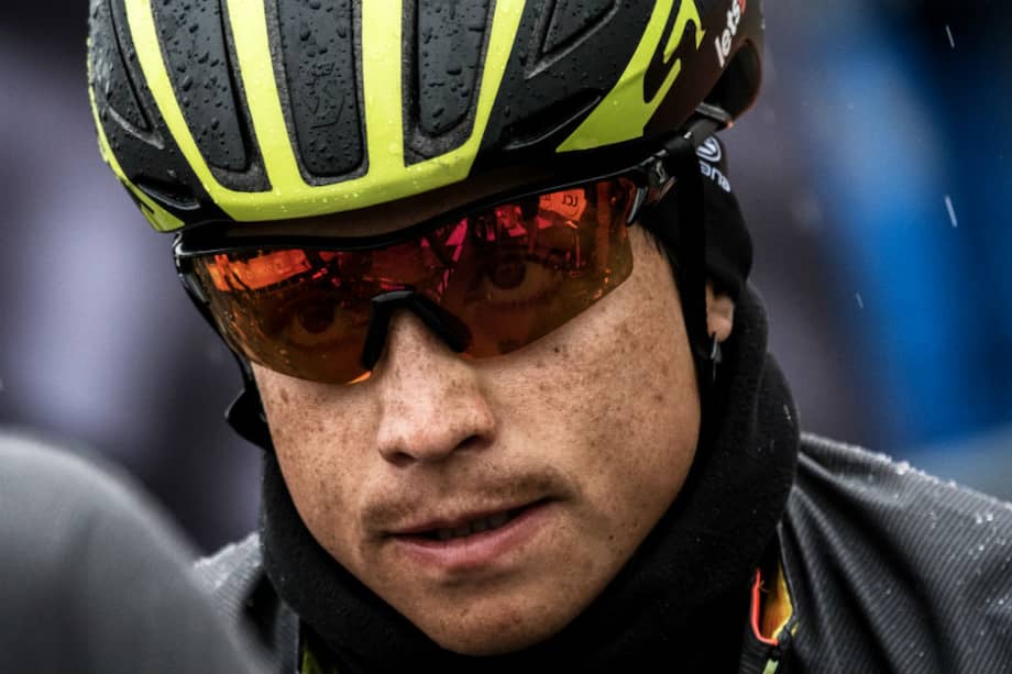 Esteban Chaves, ciclista del equipo Orica. / AFP