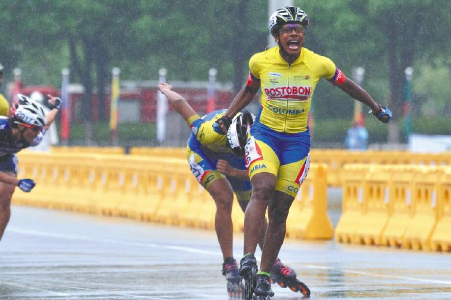 Jercy Puello obtuvo su medalla número 28 en los mundiales de patinaje. / Fedepatín