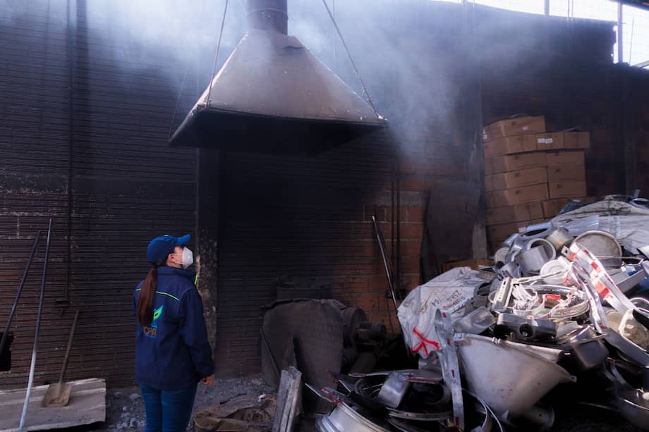 Operativo contra fundidora ilegal en el sector de Mochuelo, en Ciudad Bolívar.