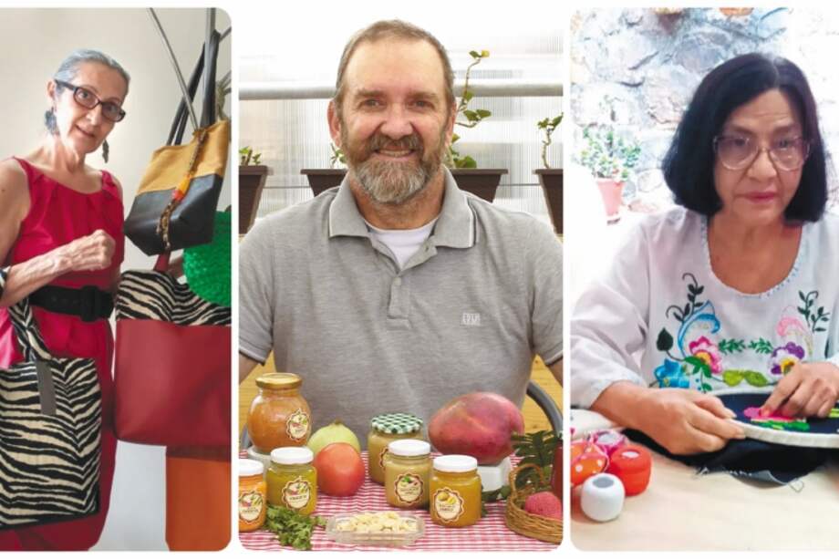 Gloria Arias, Javier Gutiérrez y Aura Dulcey hacen parte de Emprende Mayor.