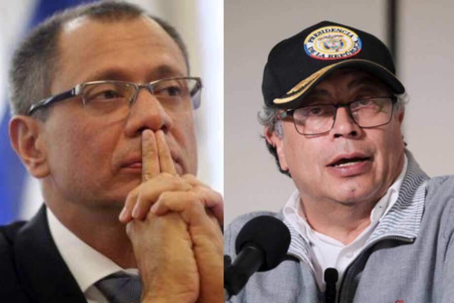 El exvicepresidente de Ecuador, Jorge Glas, y el presidente de Colombia, Gustavo Petro.