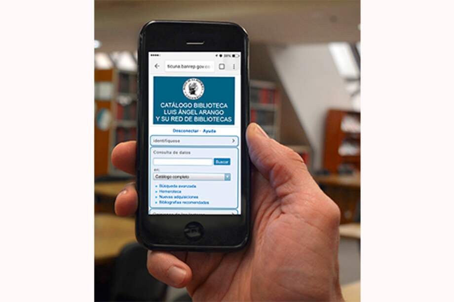 Catálogo de biblioteca Luis Ángel está disponible en celular