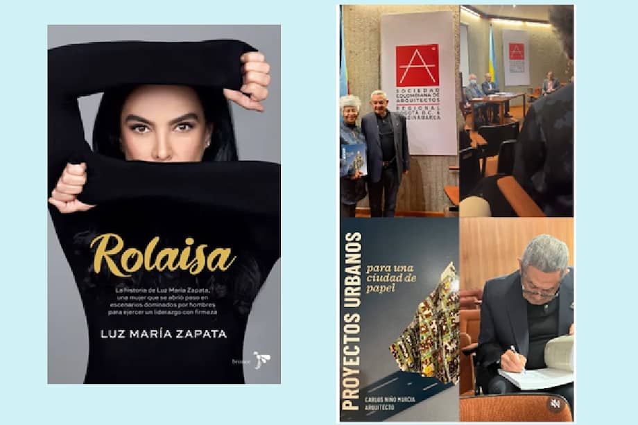 Portada del libro "Rolapaisa" de Luz María Zapata y mosacico alrededor del libro de Carlos Niño Murcia.