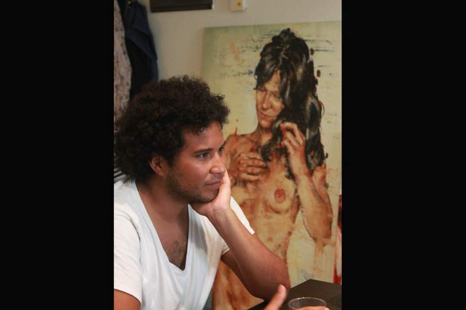 César Biojo en su taller. /Foto: Dina Gómez