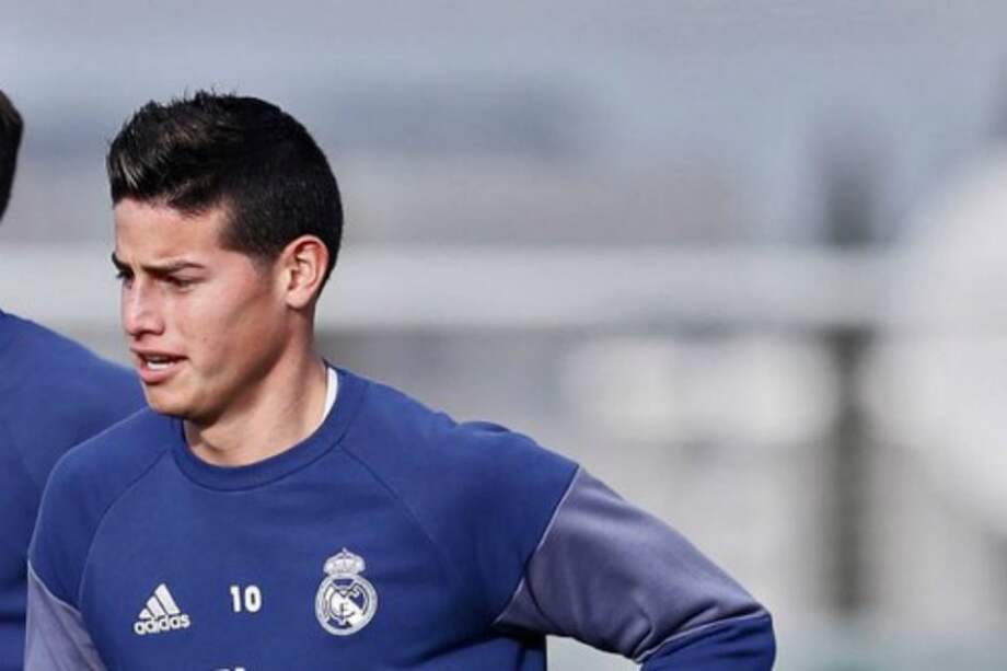 James Rodríguez, durante un entrenamiento con Real Madrid. / @realmadrid
