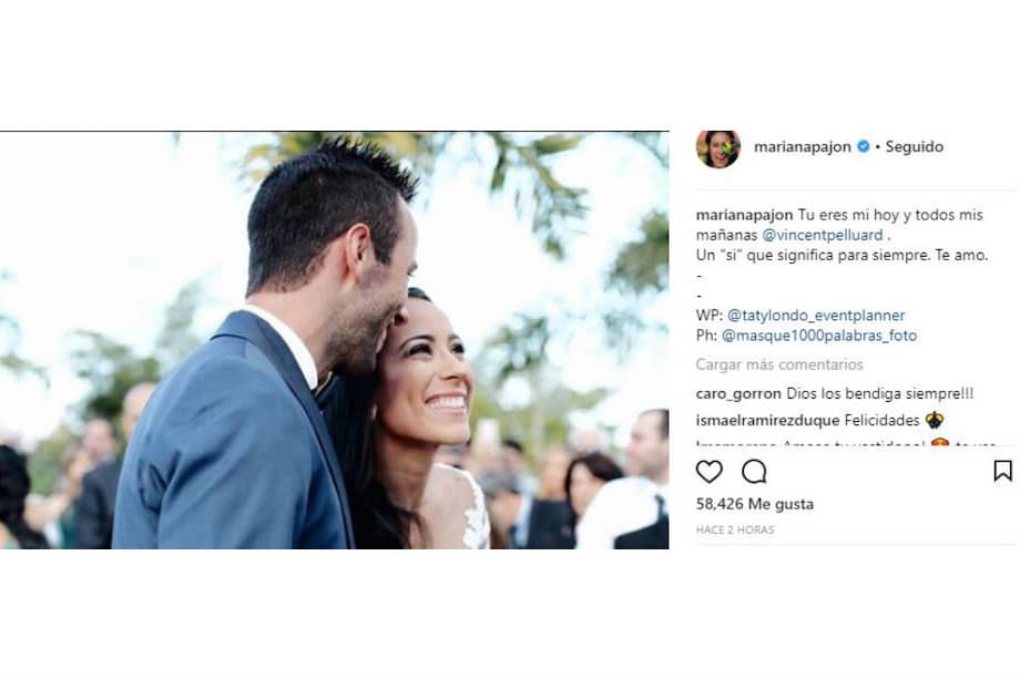 Mariana Pajón se casó con Vincent Pelluard.