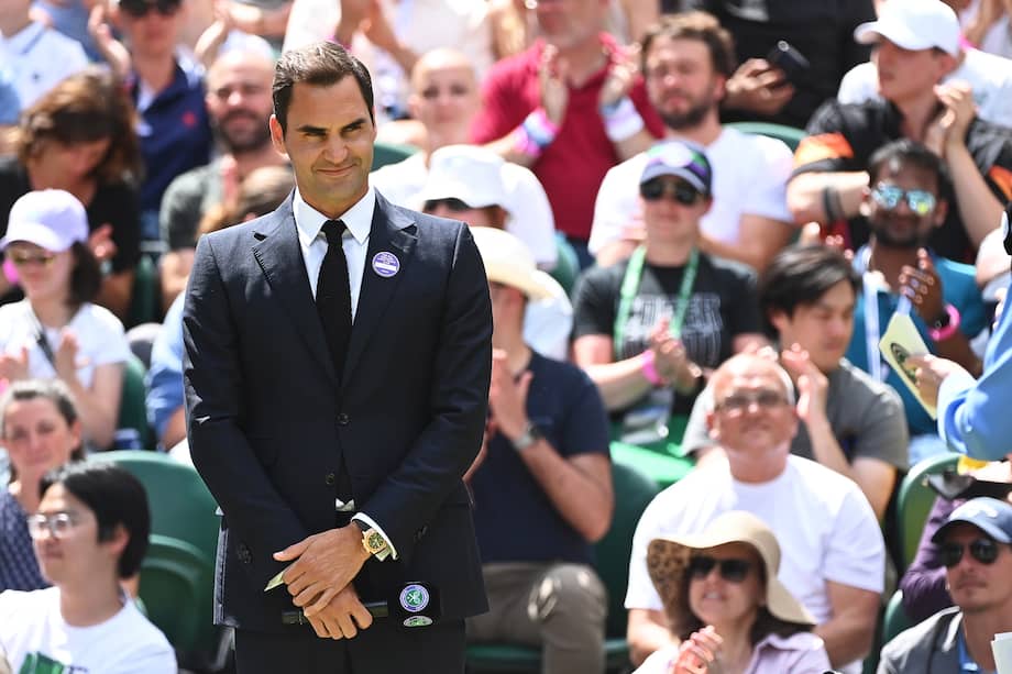 La última aparición del suizo en una cancha fue para la celebración de los 100 años de la pista centra de Wimbledon.