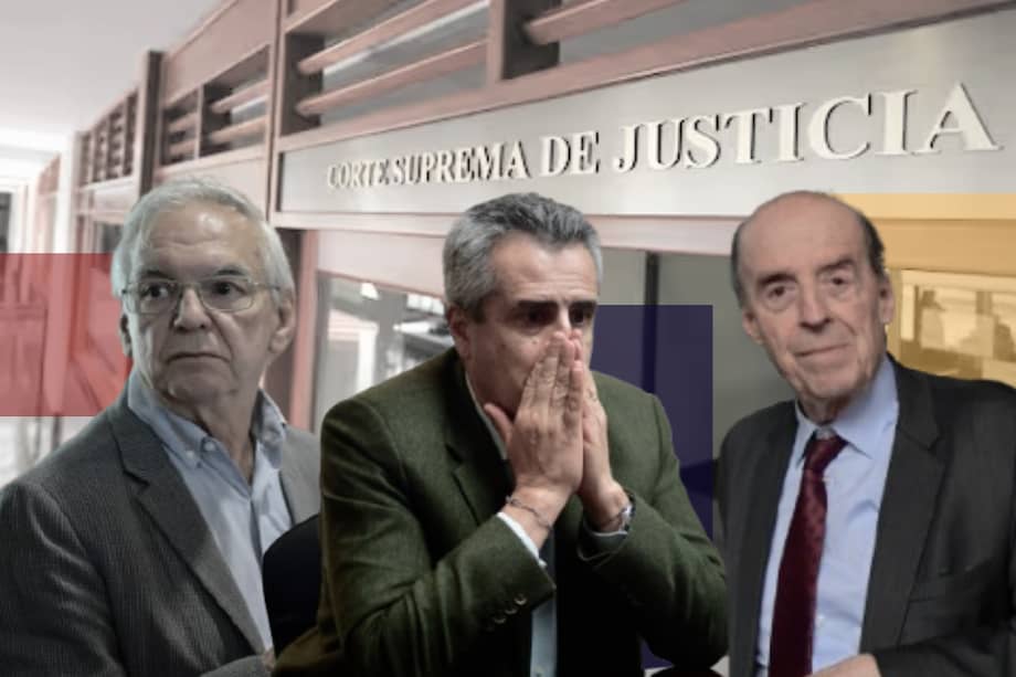 Los exministros de Hacienda, Ricardo Bonilla (izquierda); Interior, Luis Fernando Velasco (centro); y Relaciones Exteriores, Álvaro Leyva (derecha), serán acusados ante la Sala Especial de Primera Instancia de la Corte Suprema de Justicia.