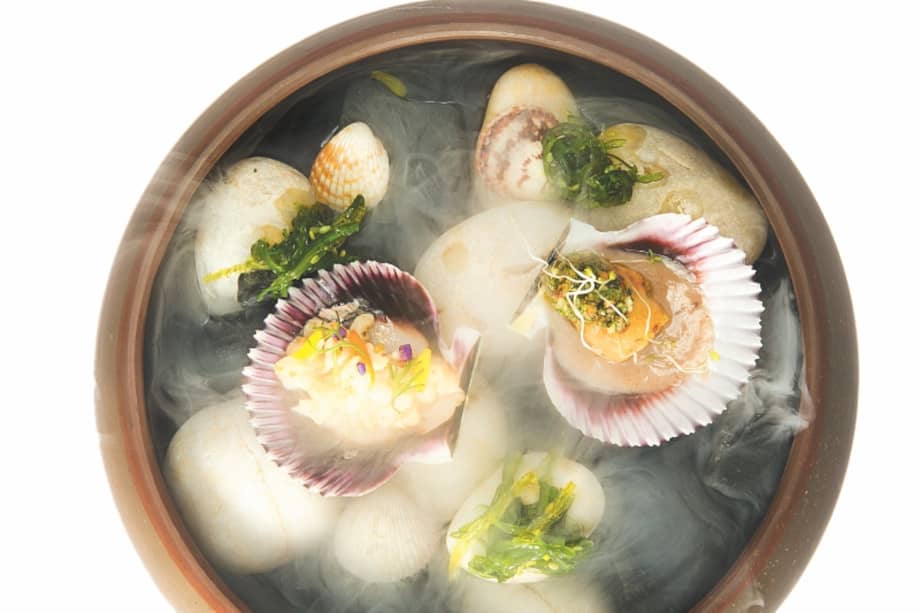 Ceviche de scallops y frutos colombianos, uno de los platos que ofrece El Cielo. / Cortesía