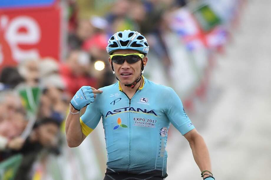 Miguel Ángel López logró su segunda victoria de etapa en este Vuelta a España. / AFP