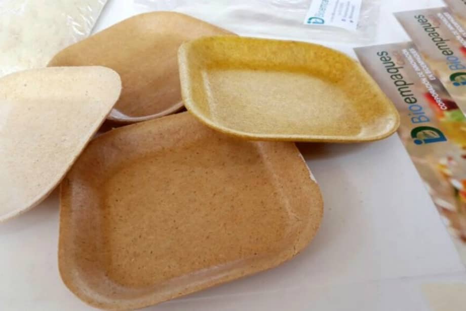 Platos fabricados a partir de harina de yuca y fibra de fique en la U. del Cauca. / UniCauca