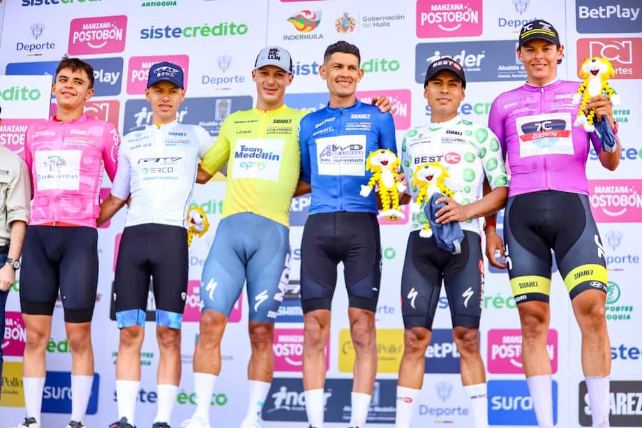 Los líderes tras la primera etapa de la Vuelta a Colombia en bicicleta, edición 2026.