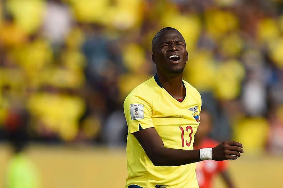 Enner Valencia, mediocampista de la selección de Ecuador. Foto: AFP