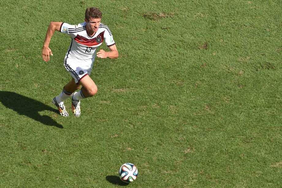 Thomas Müller, goleador alemán con cuatro tantos. / AFP