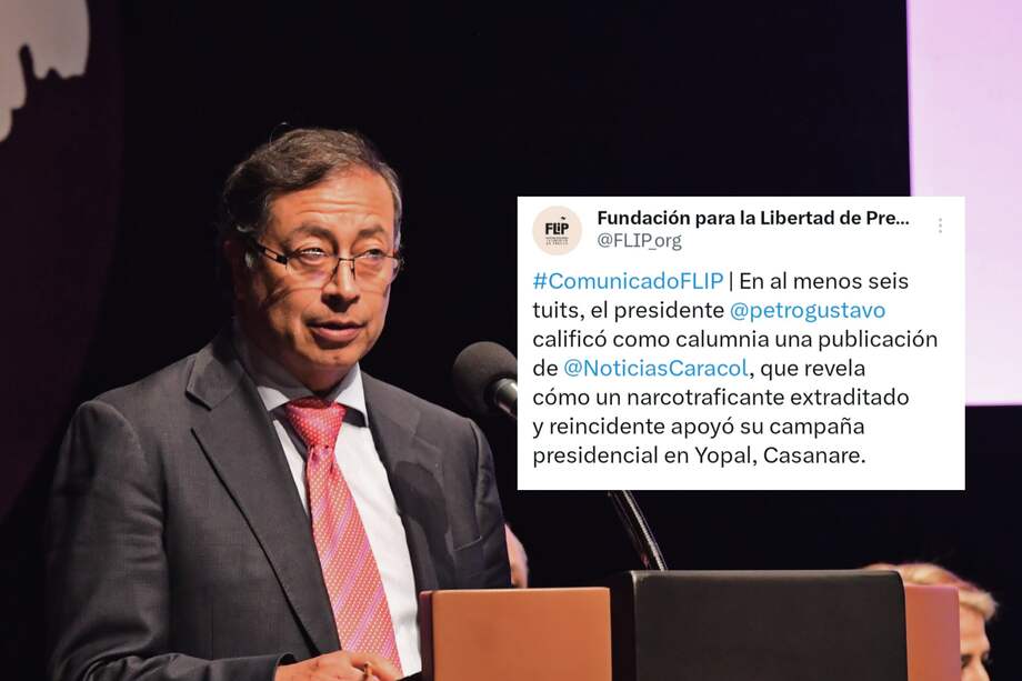 Según la FLIP, Petro impulsó el hashtag #CaracolMiente, replicada por varios integrantes del Pacto Histórico.