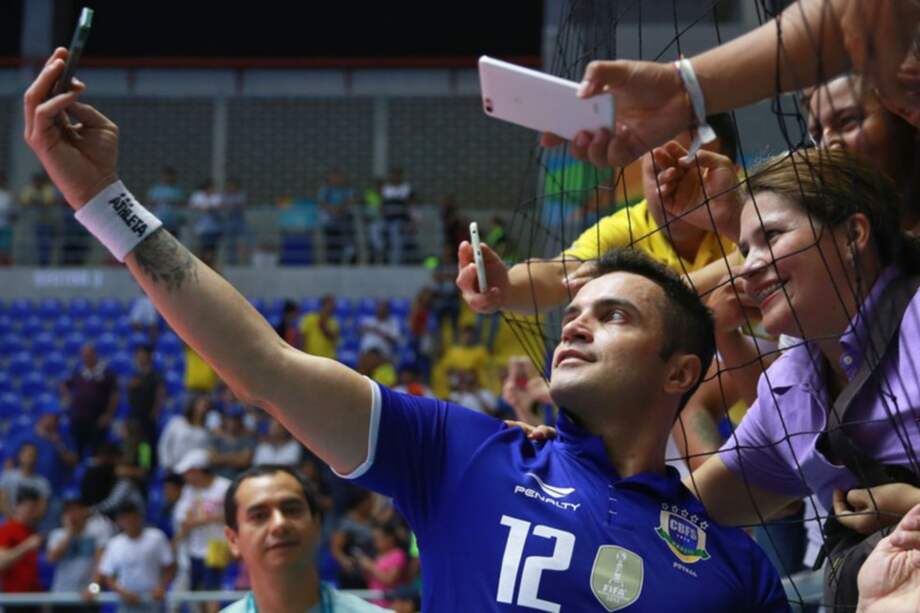 El brasileño Falcao ha disfrutado su permanencia en Colombia en la Copa Mundial Fifa de Futsal. / Tomada de la fifa.com.