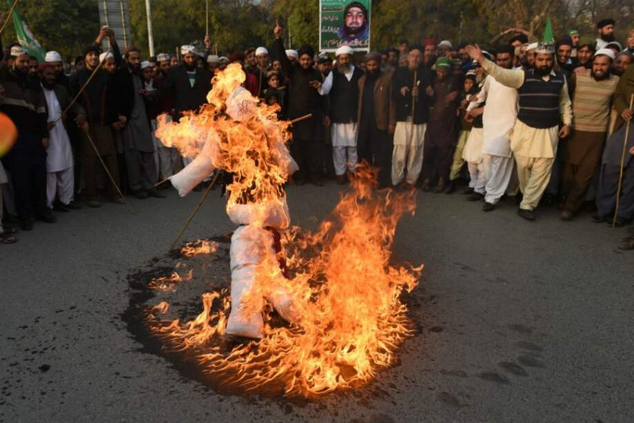 Protestas de países musulmanes por publicación de caricaturas. / AFP