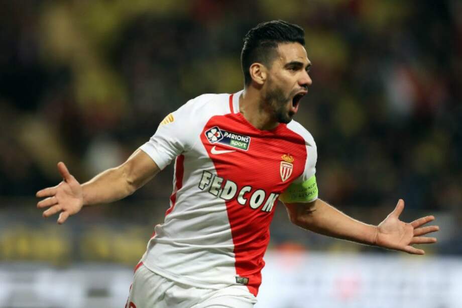 Radamel Falcao García celebra el gol con el que ganó el Mónaco este miércoles en la Copa de la Liga de Francia. / AFP