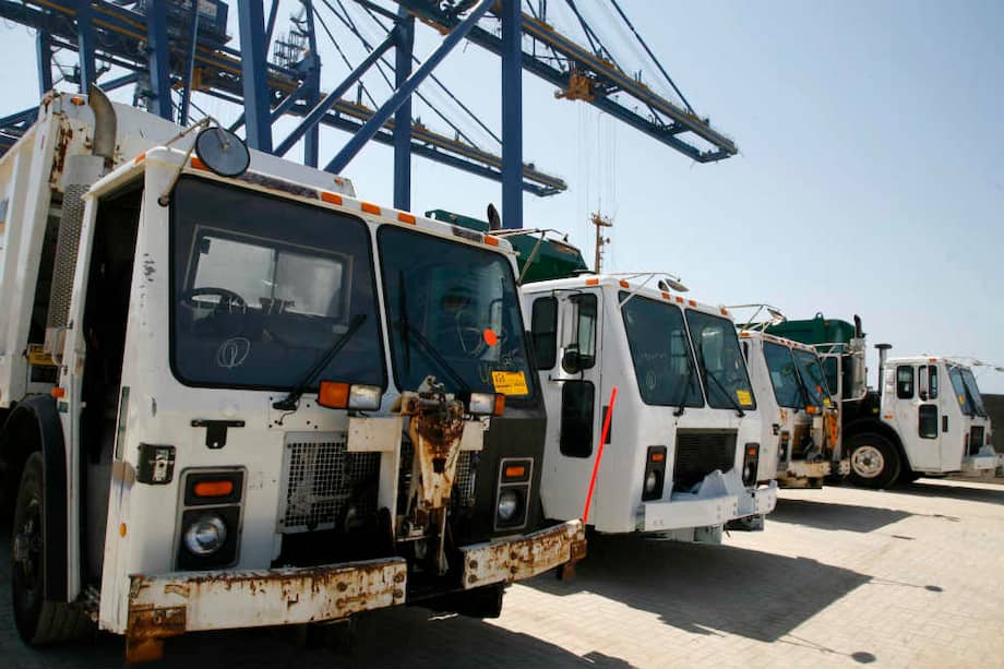 A Bogotá ya llegó parte de la flota de camiones que alquiló el Distrito. / El Tiempo