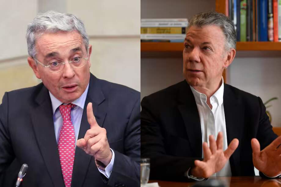 El expresidente Álvaro Uribe y el exmandatario Juan Manuel Santos han tenido varias diferencias, una de ellas por el proceso con las FARC.