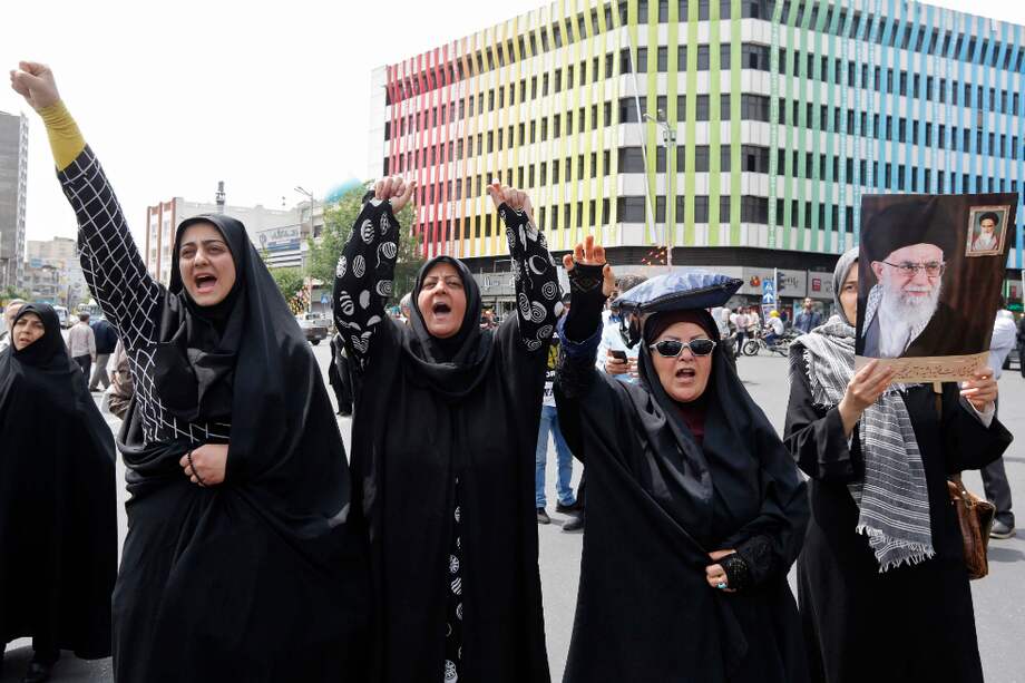 Teherán es escenario de manifestaciones contra EE. UU. / AFP