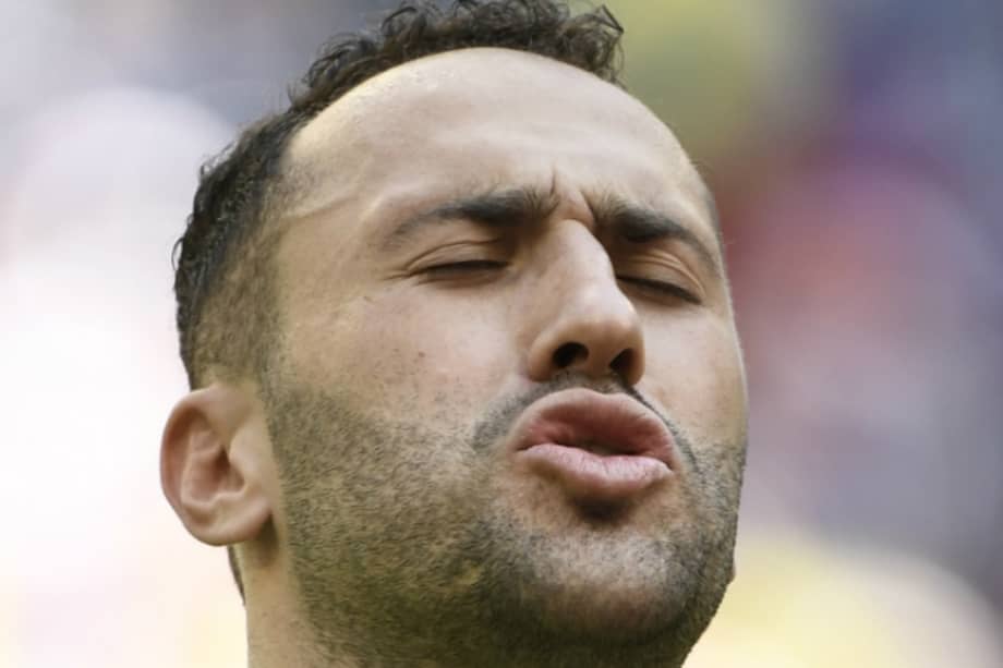 David Ospina fue el punto más alto de Colombia en su derrota 2-1 ante Japón este martes. / AFP