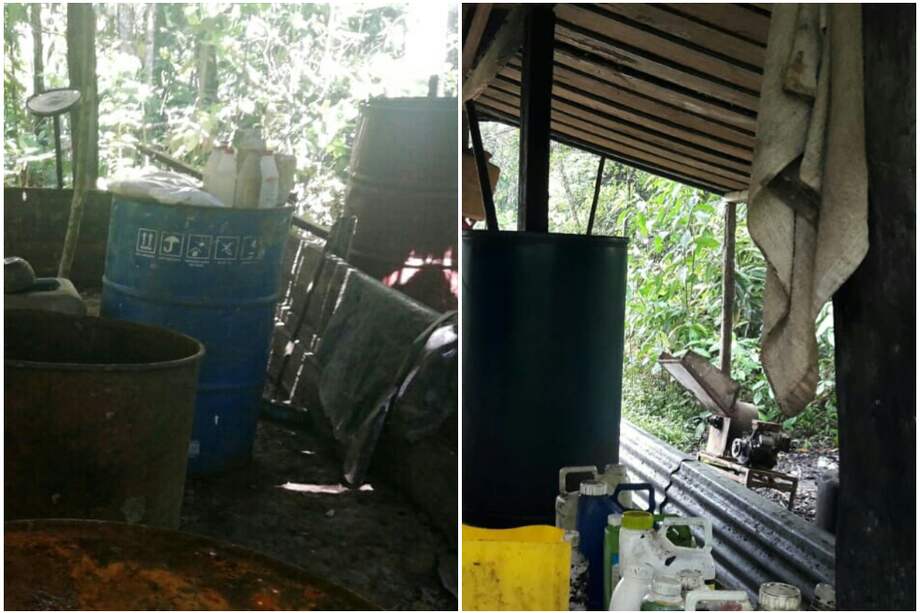 Los 11 complejos ubicados y destruidos, explicó el director de Policía Antinarcóticos, general Fabián Cárdenas, tienen un costo que supera los $9 mil millones. / Cortesía