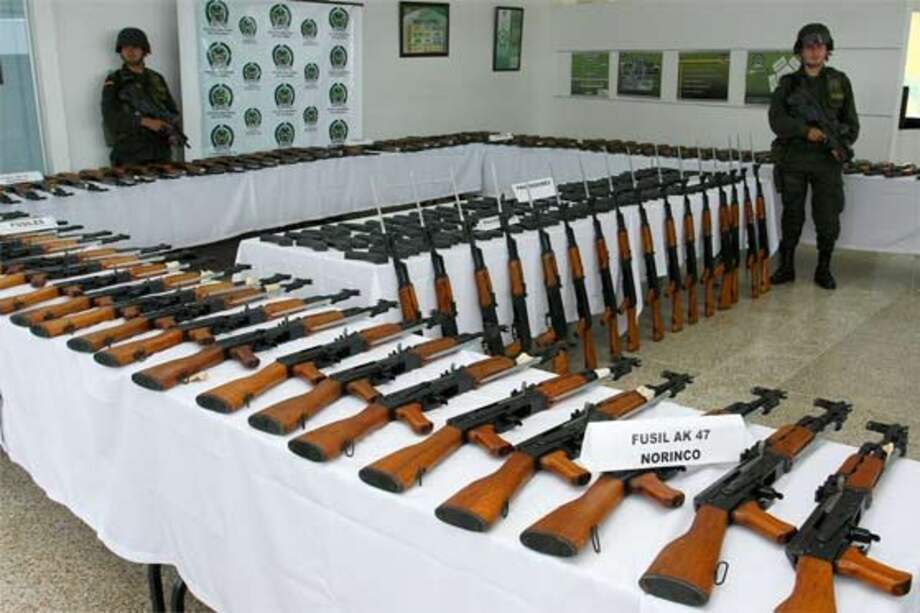 Armas decomisadas a las Farc / Archivo