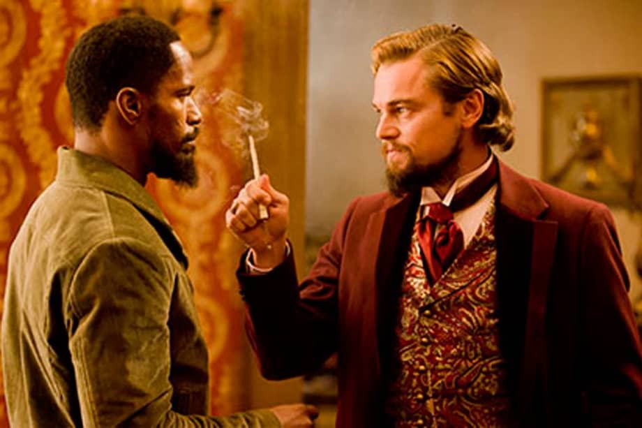 Jamie Foxx y Leonardo DiCaprio en la película "Django sin Cadenas".