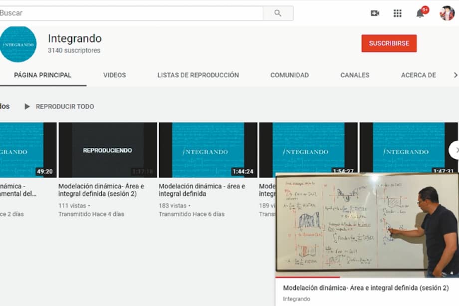 El canal de YouTube Integrando tiene cerca de 223.340 vistas desde su creación, en diciembre de 2017. / El Espectador