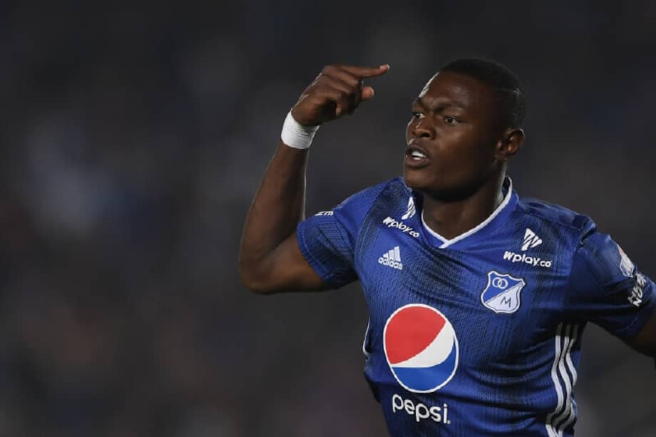 Fabián González Lasso anotó el agónico gol que le dio el triunfo a Millonarios sobre Independiente Medellín. / Mauricio Alvarado