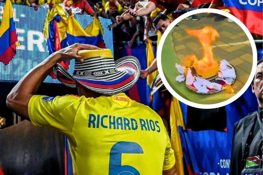 Un video se viralizó en redes sociales en el que mostraban a un alcalde quemando el sombrero que utilizó Richard Ríos en la Copa América.