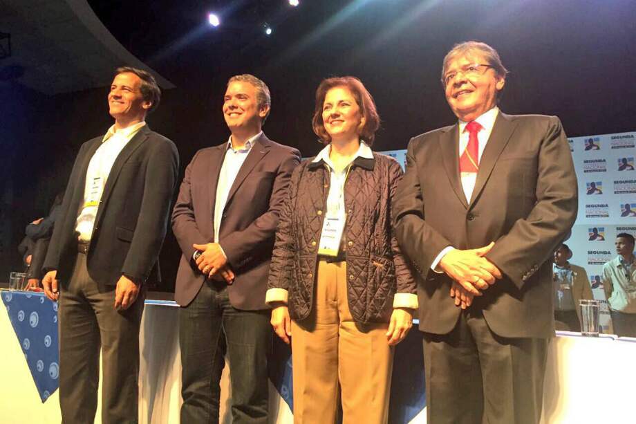Los precandidatos del Centro Democrático (Izquierda a derecha): Rafael Nieto Loaiza; Iván Duque; María del Rosario Guerra; Carlos Holmes Trujillo. / Cortesía Centro Democrático