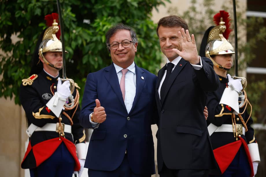 El presidente de Colombia, Gustavo Petro, y de Francia, Emmanuel Macron, en su más reciente encuentro en París.