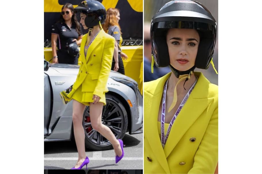 Emily en París y Fórmula Uno: inesperado crossover unió a Lily Collins y el Checo Pérez