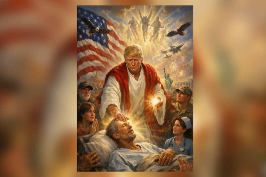 El presidente de Estados Unidos, Donald Trump, ha publicado en la noche del domingo una imagen que parece ser creada por inteligencia artificial en la que se muestra encarnando a la figura de Jesucristo y aparentemente sanando a un enfermo postrado en una cama.