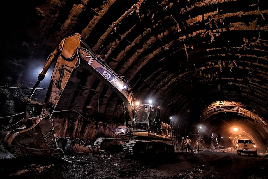 La producción de túneles subió 170,2 %.
Imagen de referencia de las obras del túnel de La Línea.