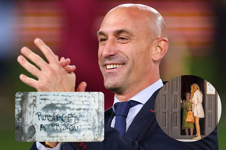 Mientras en las calles de España se han visto paredes pintadas en contra de Rubiales, su mamá se declaró en huelga de hambre.