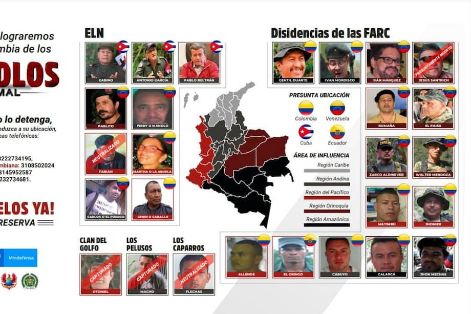 Cartel de los más buscado en la campaña "Símbolos del mal"