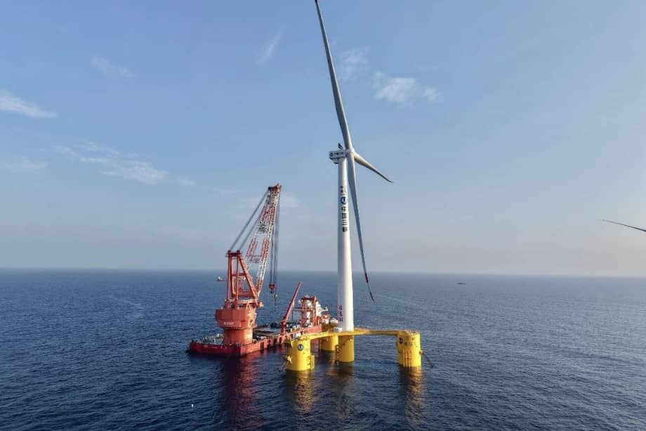 El rotor de la turbina tiene un diámetro de 252 metros, un área de barrido “equivalente a la de siete campos de fútbol” y una altura máxima de 270 metros.
